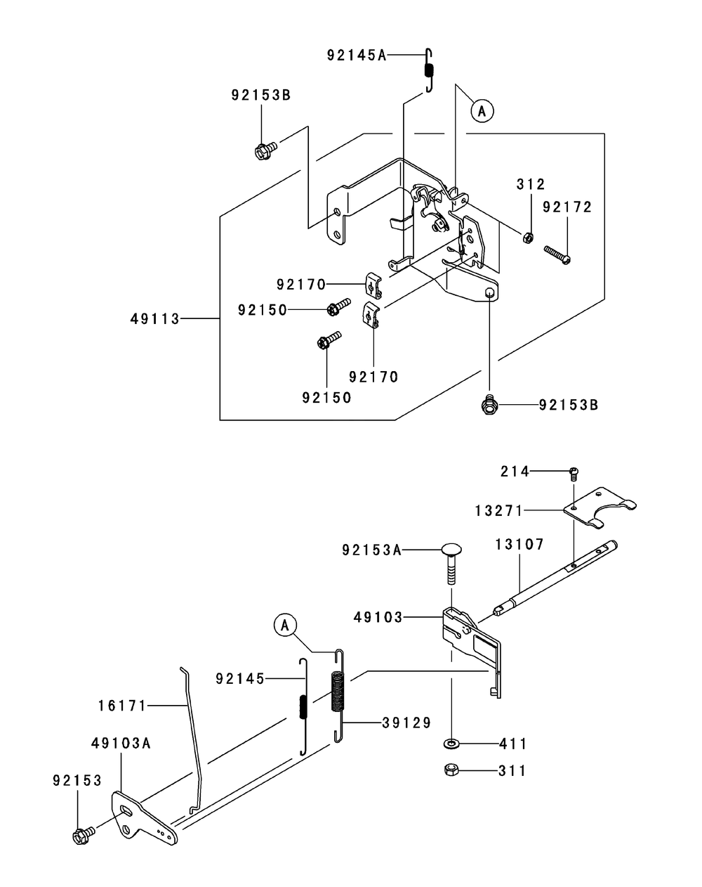 Kawasaki Fr651v-As05 Control Equipment Diagram and Parts List for Z-FORCES48 (17AI5BHB-17AI5BHB010)(2013) Cub Cadet Lawn Tractor